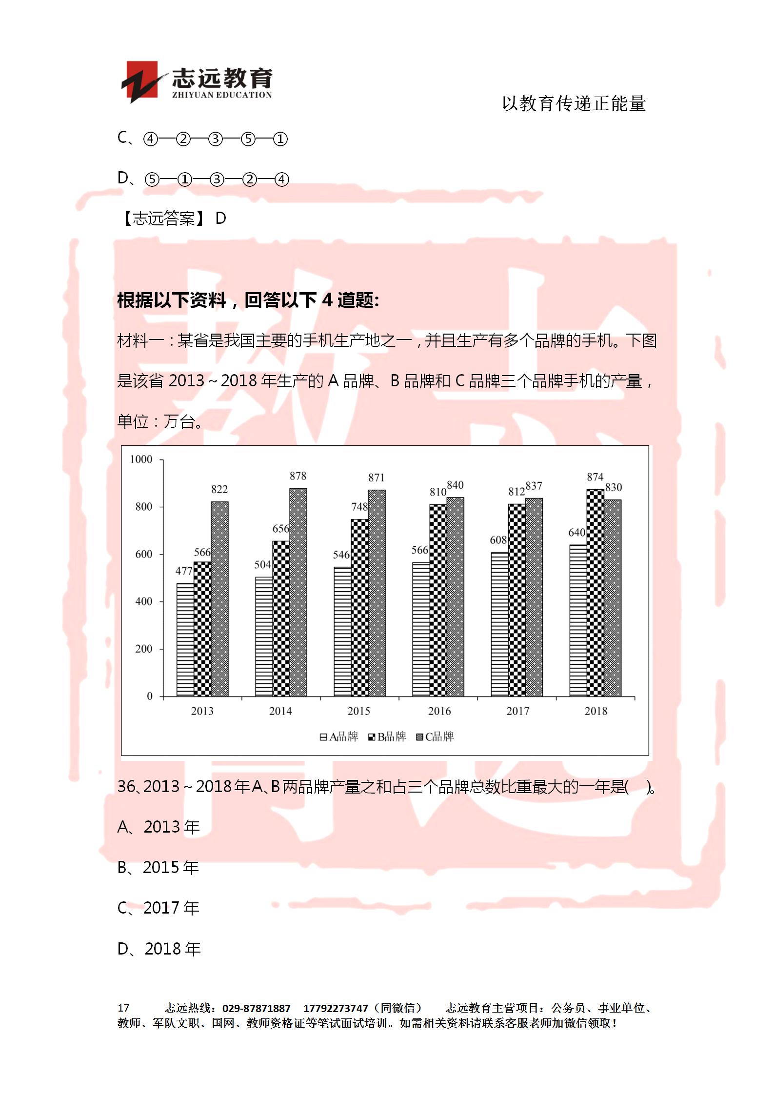 對(duì)答案！2020年軍隊(duì)文職《公共科目》【志遠(yuǎn)考生回憶版】(圖17)